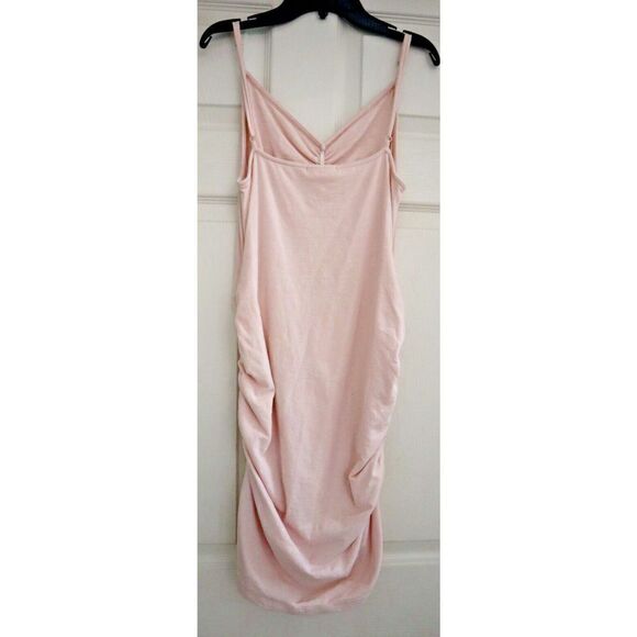 Sundry Women's Sz 4 Ballet Pink Ruched Spaghetti Strap Cotton Dress - Picture 10 of 12